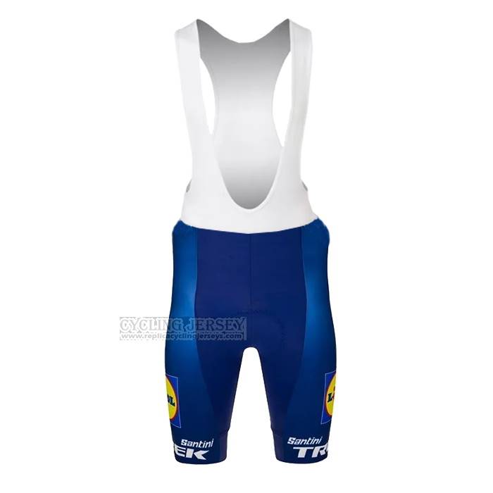 2023 Cycling Jersey Lidl Trek Blue Red Short Sleeve and Bib Short